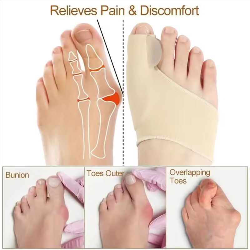Toe Separator Hallux Valgus Bunion Corrector Orthotics Feet Bone Thumb Adjuster Correction Pedicure Sock Straightener