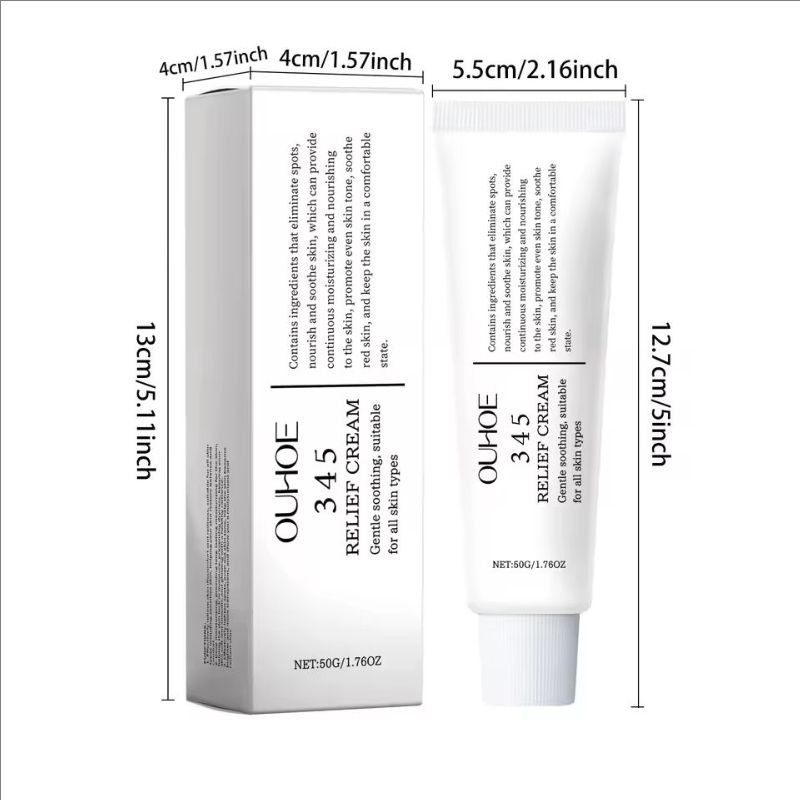 50g 345 Relief Cream Brightening Skin Hydrate Facial Reapir Blemishes Nourish Long Lasting Moisturizer Soothing Face Cream