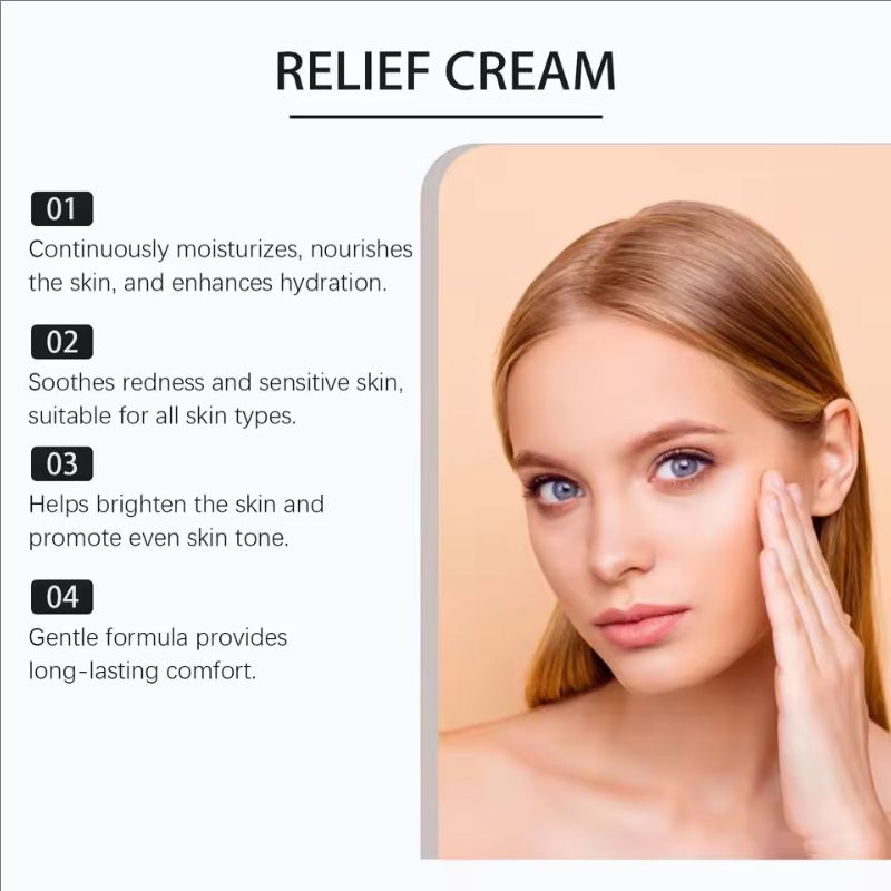 50g 345 Relief Cream Brightening Skin Hydrate Facial Reapir Blemishes Nourish Long Lasting Moisturizer Soothing Face Cream