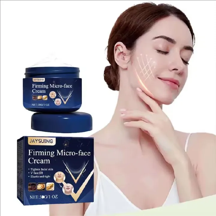 V Face Lifting Slimming Cream Firming Moisturizing Facial Contouring Chin & Jawline Tightening Massage Cream for Sagging Skin