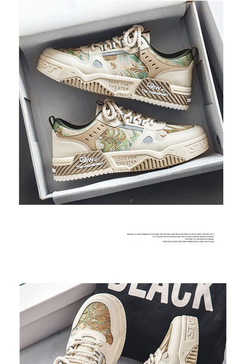 Men's Shoes New Summer Breathable Versatile Niche Original Leisure Board Shoes Thick Bottom Non-Slip Fashionable Sports Shoes