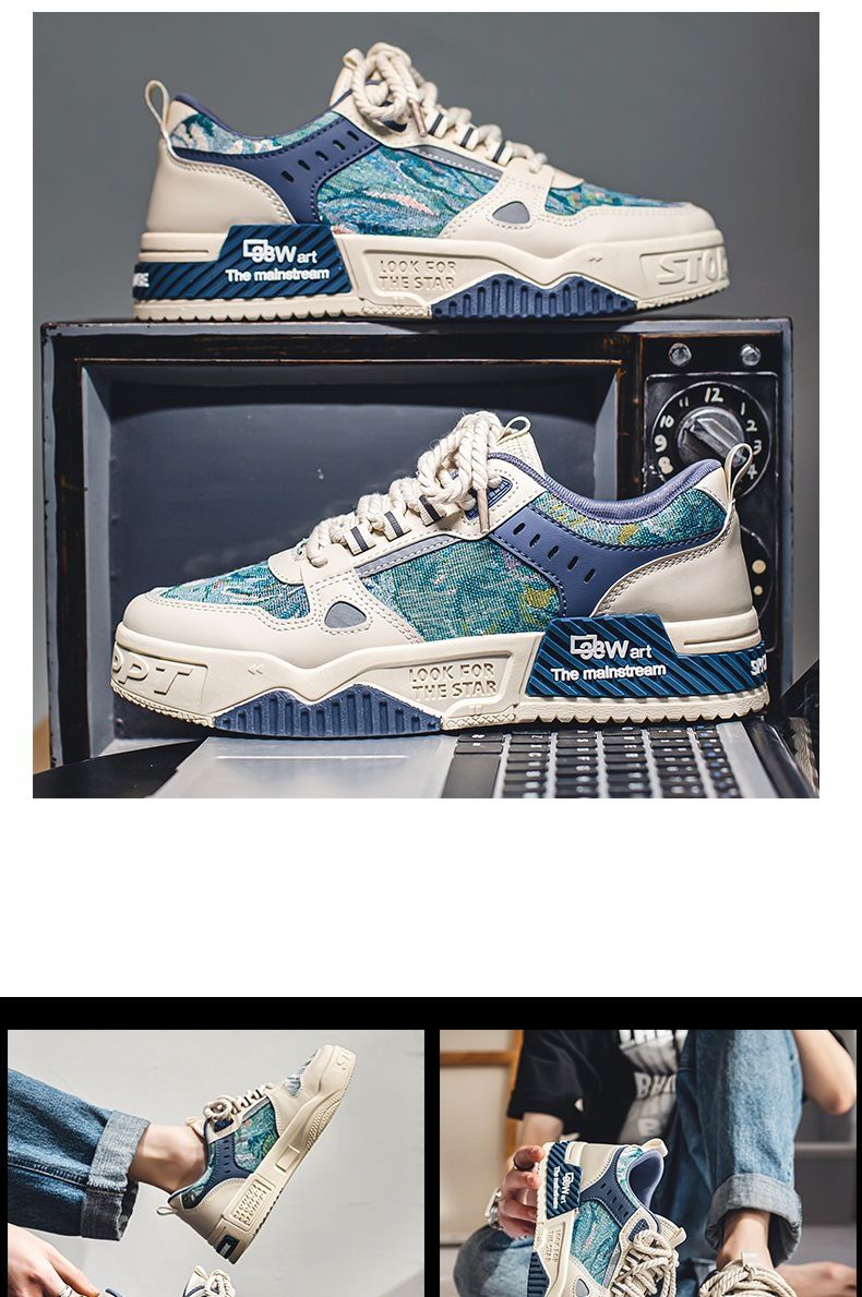 Men's Shoes New Summer Breathable Versatile Niche Original Leisure Board Shoes Thick Bottom Non-Slip Fashionable Sports Shoes