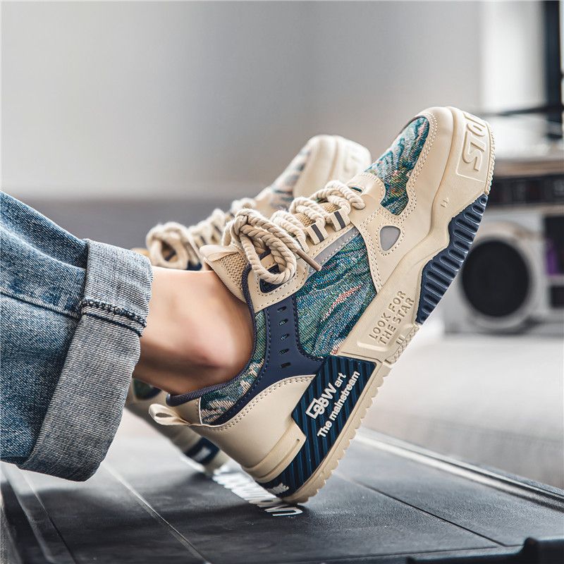 Men's Shoes New Summer Breathable Versatile Niche Original Leisure Board Shoes Thick Bottom Non-Slip Fashionable Sports Shoes