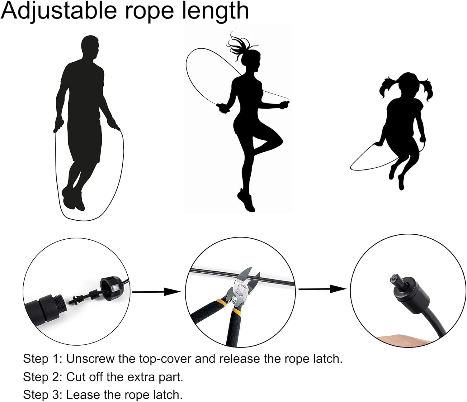 Jump Rope, Tangle-Free Rapid Speed Jumping Rope Cable with Ball Bearings for Women, Men, and Kids, Adjustable Steel Jump Rope Workout with Foam Handles for Fitness, Home Exercise & Slim Body