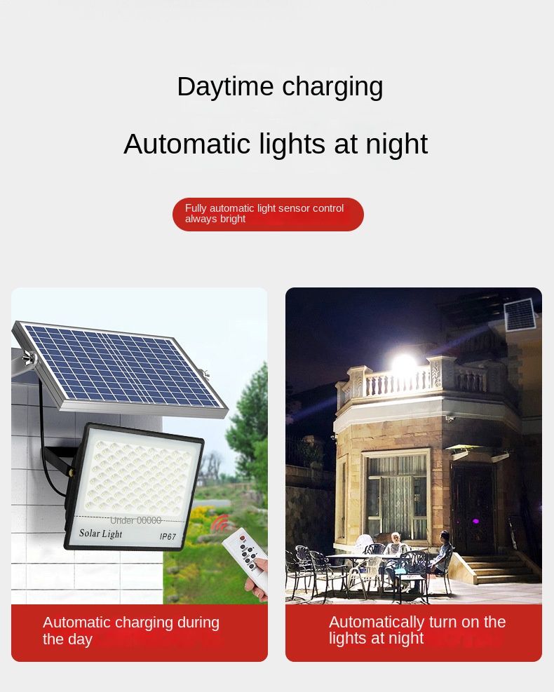30W Solar Lights Outdoor Solar Flood Lights, Waterproof Dusk to Dawn Solar Powered Security Spot Lights for Porch Patio Yard Garage