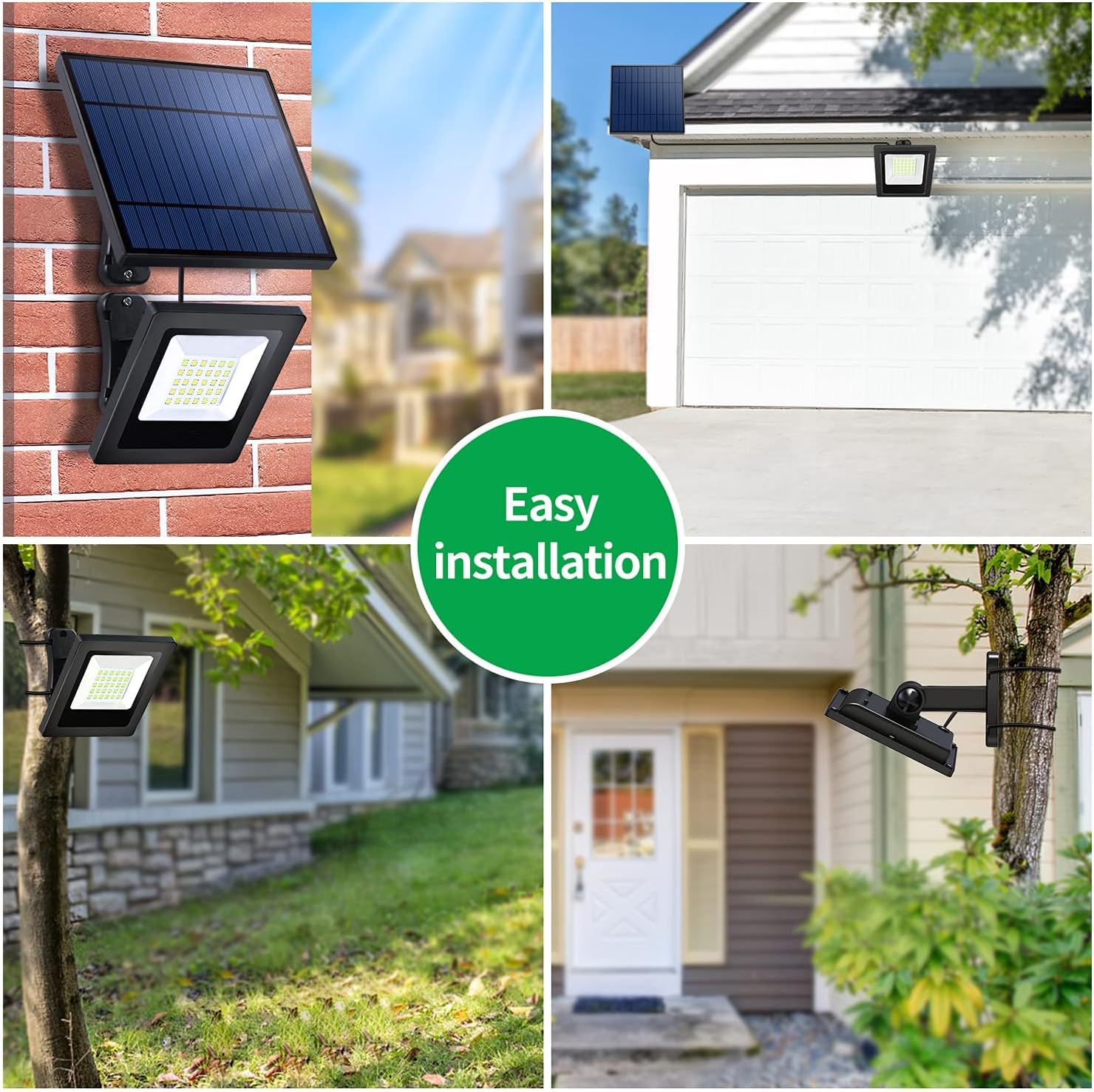 30W Solar Lights Outdoor Solar Flood Lights, Waterproof Dusk to Dawn Solar Powered Security Spot Lights for Porch Patio Yard Garage