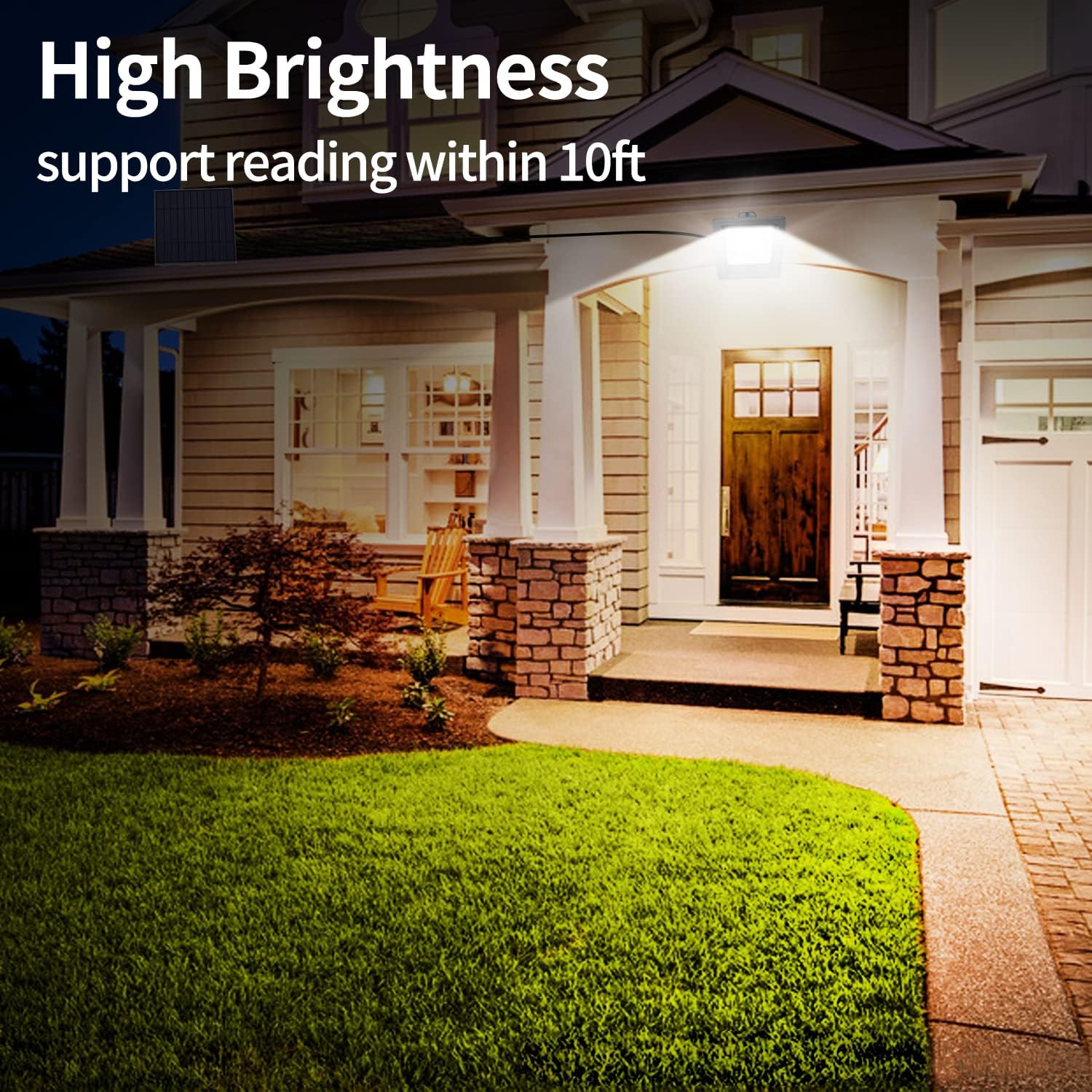 30W Solar Lights Outdoor Solar Flood Lights, Waterproof Dusk to Dawn Solar Powered Security Spot Lights for Porch Patio Yard Garage