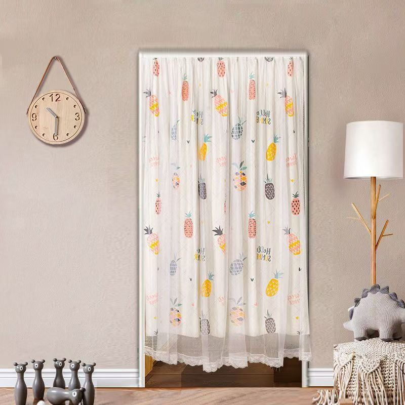 1pcs Punch-free Velcro Door Curtain For Door Window Curtains Protec tive  For Living Room Bedroom Window Curtains Protective