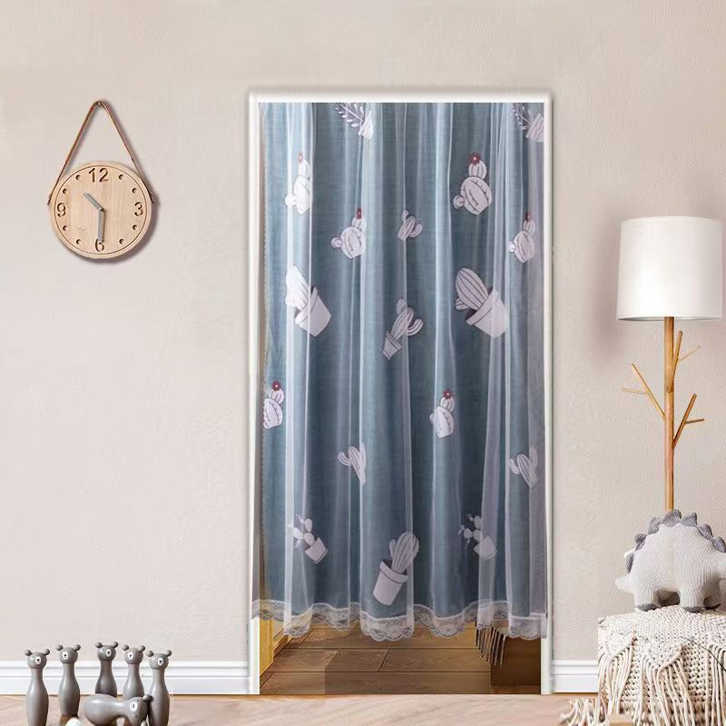 1pcs Punch-free Velcro Door Curtain For Door Window Curtains Protec tive  For Living Room Bedroom Window Curtains Protective