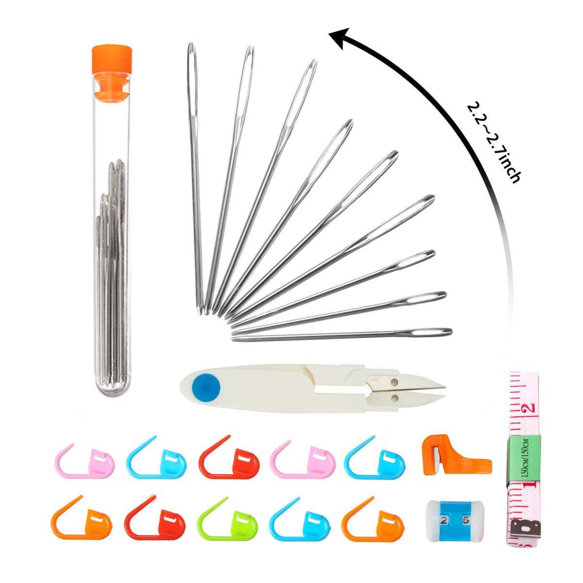 Crochet Hooks Set, 12 Pcs Full Size Crochet Hook, Ergonomic Soft Grip Rubber Handles, Crochet Kits for Beginners Adults, Sister Gift, Crochet Hooks with Case