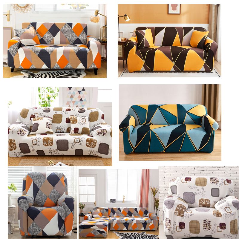 Sofa Slipcover Sofa Cover for 1/2/3/4 Seater Home Decor Stretch Fabric Pattern Elastic Chair Stretch  Elastic Sofa Covers
