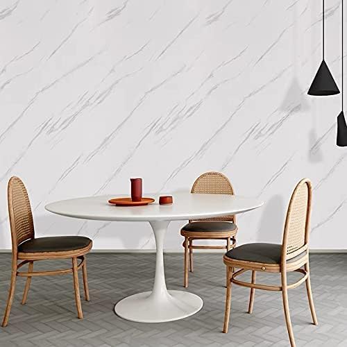 Marble Contact Paper for Countertops Cabinets Waterproof White Gold Marble Wallpaper Peel and Stick Countertops for Kitchen Removable Marble Wall Paper for Bathroom Desk
