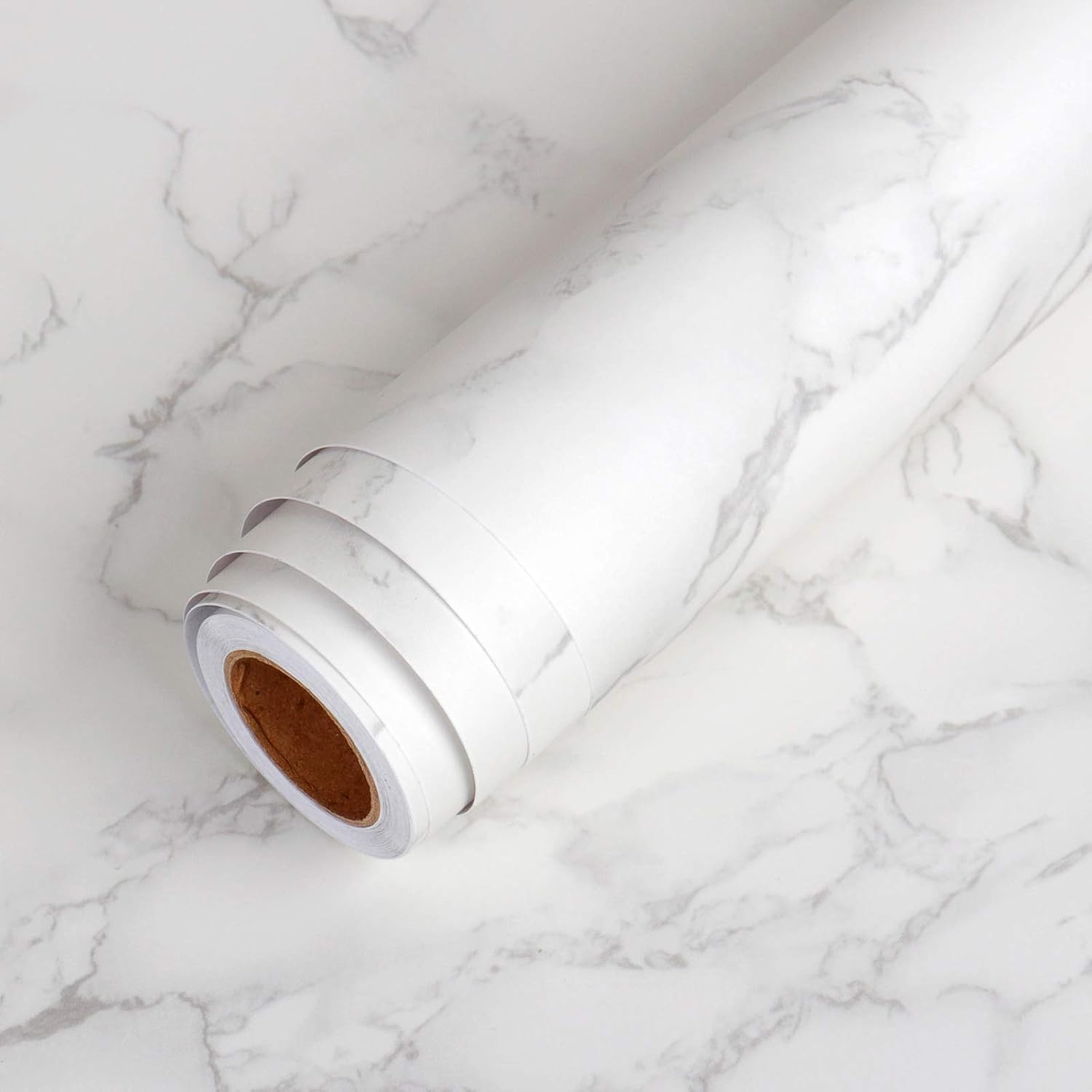 Marble Contact Paper for Countertops Cabinets Waterproof White Gold Marble Wallpaper Peel and Stick Countertops for Kitchen Removable Marble Wall Paper for Bathroom Desk