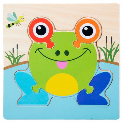 4pcs Wooden Puzzles for Toddlers Ages 1-3, Montessori Toys for 1 2 3 Years Old Girls Boys Baby Kids Puzzle Learning Educational Christmas Birthday Gifts Toys