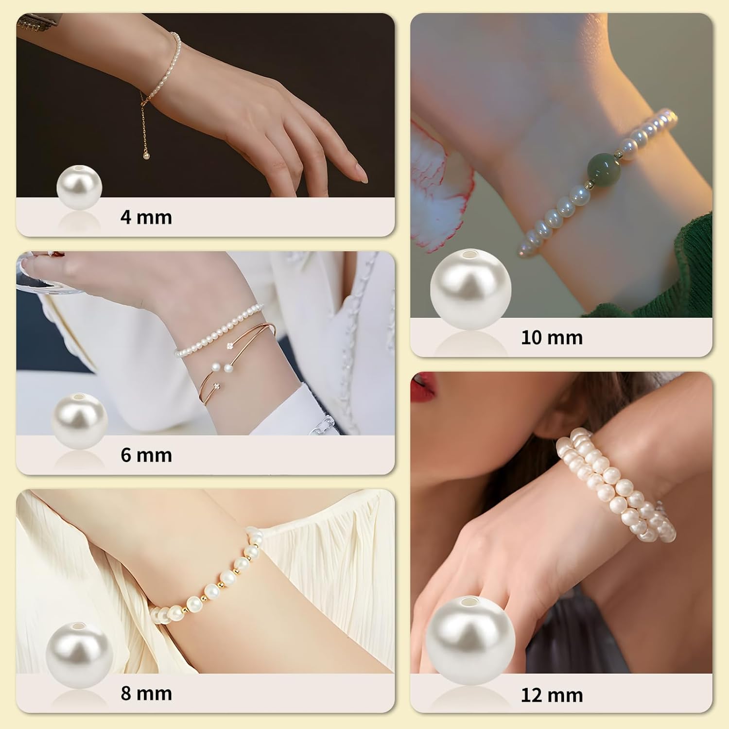 725Pcs Pearl Beads for Bracelets, Bracelet Making Kit for Adults, Kids Friendship Bracelet Kits, Jewelry Making Kit with String and Charms for Girls Teens DIY Pearls Kit for Bracelet Necklace Earring