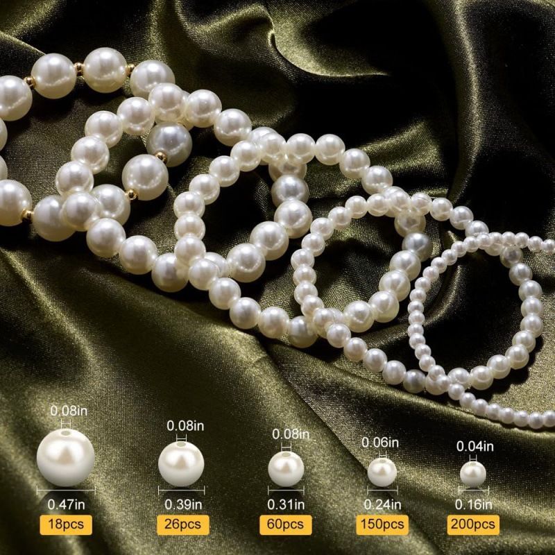 725Pcs Pearl Beads for Bracelets, Bracelet Making Kit for Adults, Kids Friendship Bracelet Kits, Jewelry Making Kit with String and Charms for Girls Teens DIY Pearls Kit for Bracelet Necklace Earring