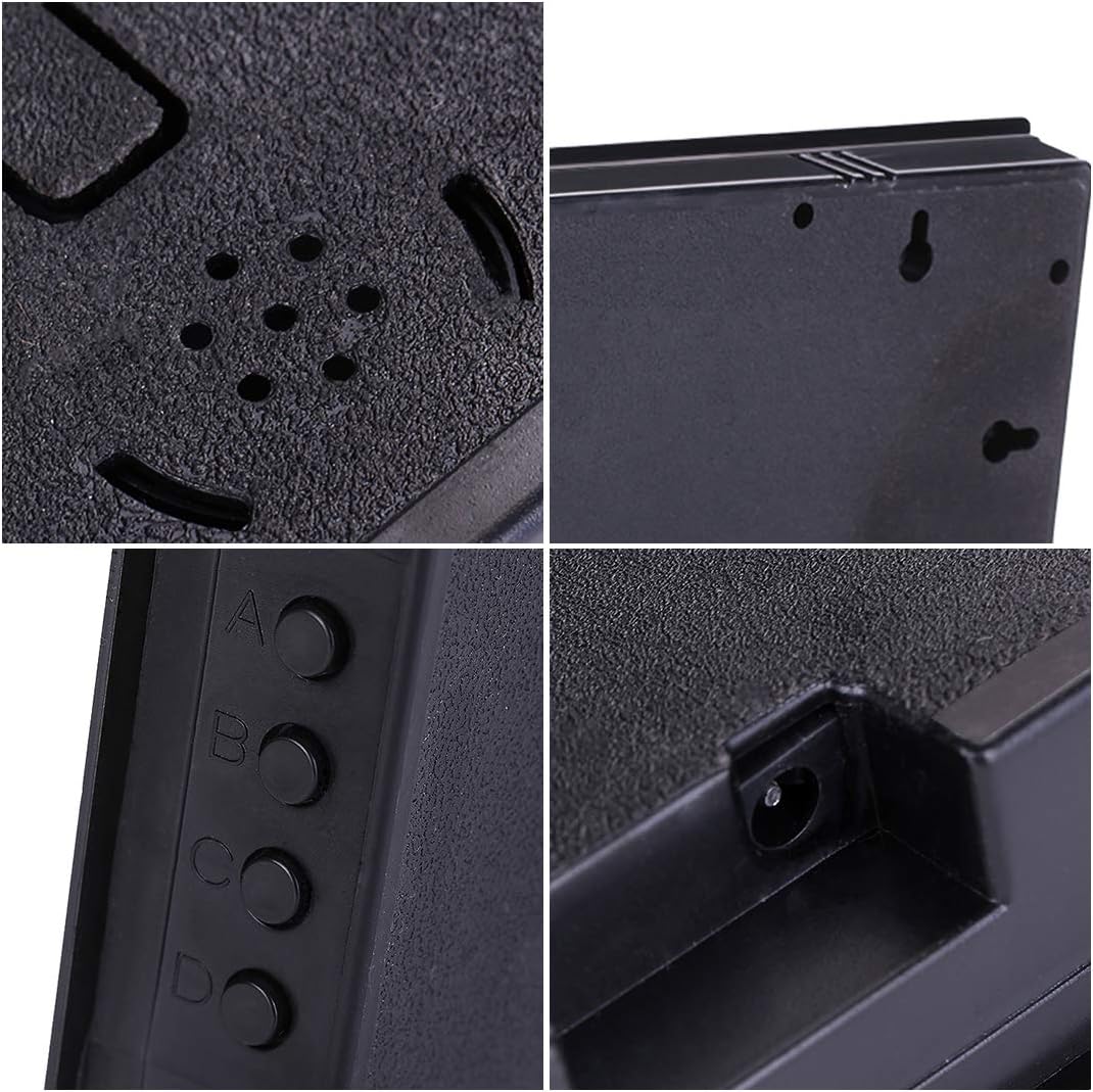 Oversized LED Digital Wall Clock/Calendar Large Display with Indoor Temperature Date and Day of Week,Electric Wall Mounted Desk Clock Timer,Red