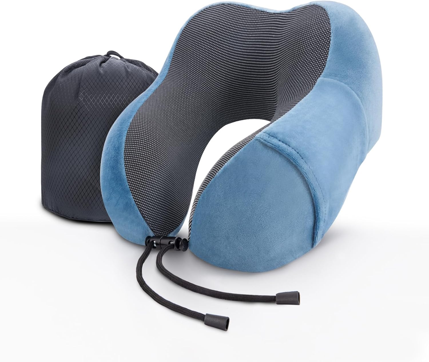 Travel Pillow for Airplane Memory Foam Neck Pillows, Soft Support Travel Essentials for Travelling, Sleeping Rest, Car, Train and Home Use