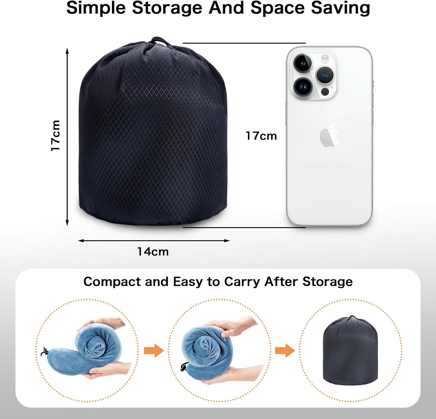 Travel Pillow for Airplane Memory Foam Neck Pillows, Soft Support Travel Essentials for Travelling, Sleeping Rest, Car, Train and Home Use