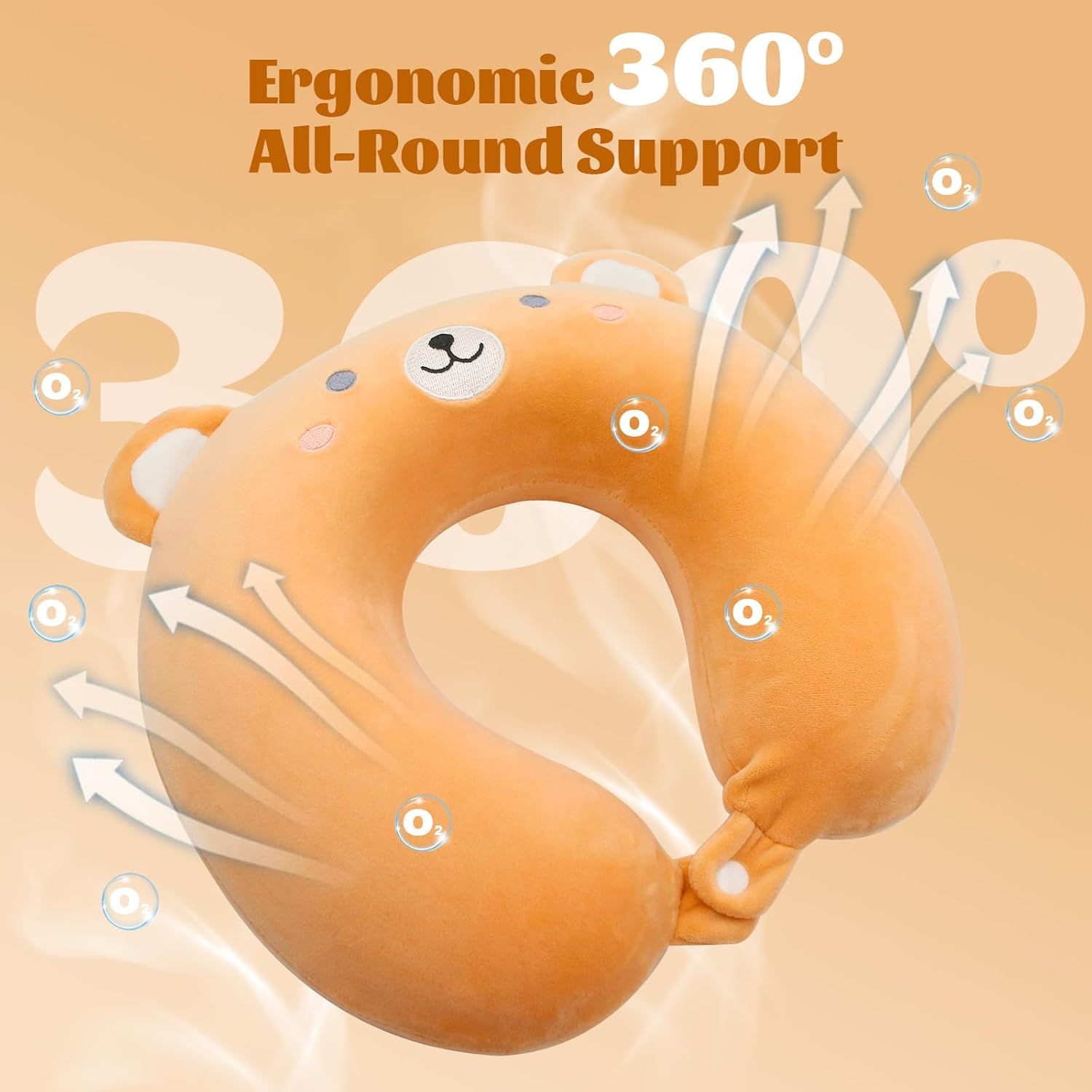 Travel Pillow Kids Travel Pillow with Sleep Eye Mask Cute Neck Pillow for Travel Soft Memory Foam Travel Neck Pillow for Adults and Kids Airplane Sleeping Travel and Camping