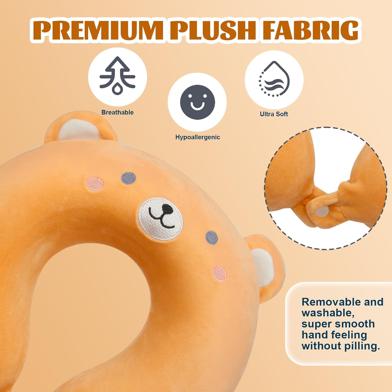 Travel Pillow Kids Travel Pillow with Sleep Eye Mask Cute Neck Pillow for Travel Soft Memory Foam Travel Neck Pillow for Adults and Kids Airplane Sleeping Travel and Camping