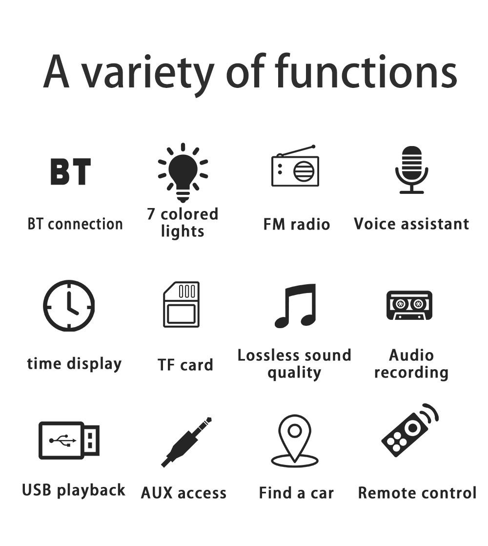 Car Stereo Radio Bluetooth 5.0, FM 7 Colors Car Radio With Bluetooth Hands-Free Calling, Car Radio Dual USB, Voice Assistant & App Control, Supports FM/MP3/WMA/FLAC/AUX/TF