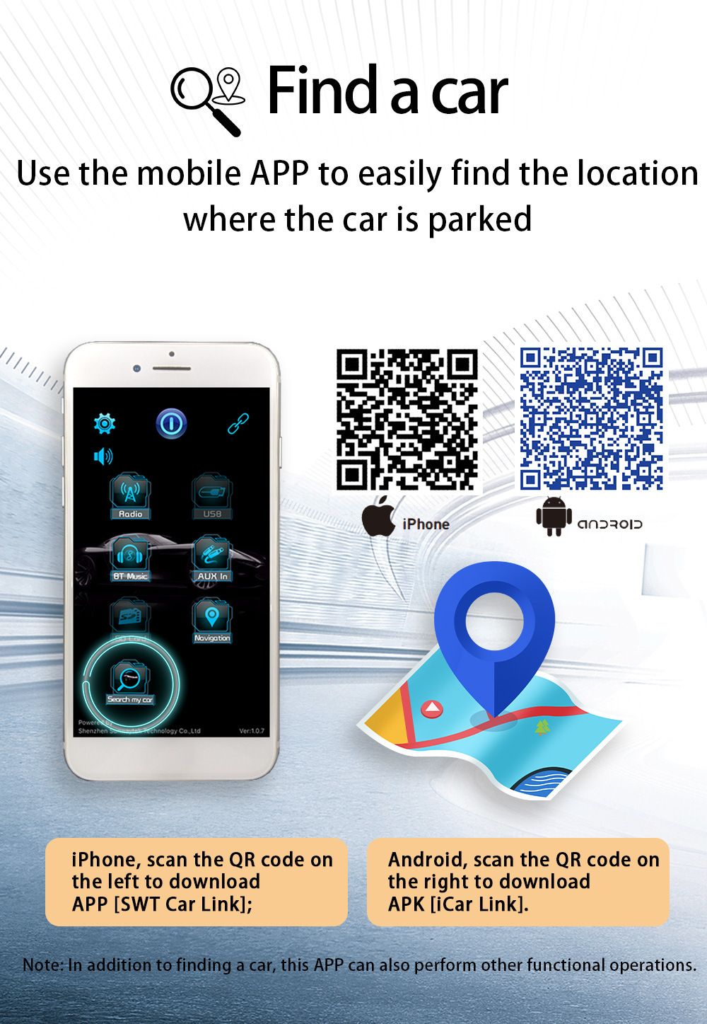 Car Stereo Radio Bluetooth 5.0, FM 7 Colors Car Radio With Bluetooth Hands-Free Calling, Car Radio Dual USB, Voice Assistant & App Control, Supports FM/MP3/WMA/FLAC/AUX/TF