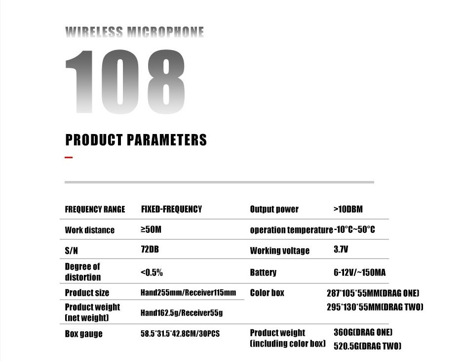 One To Two Wireless Microphone Universal, Suitable For Speaker Amplifiers, Home Karaoke, Entertainment, Stage Ktv，Rechargeable