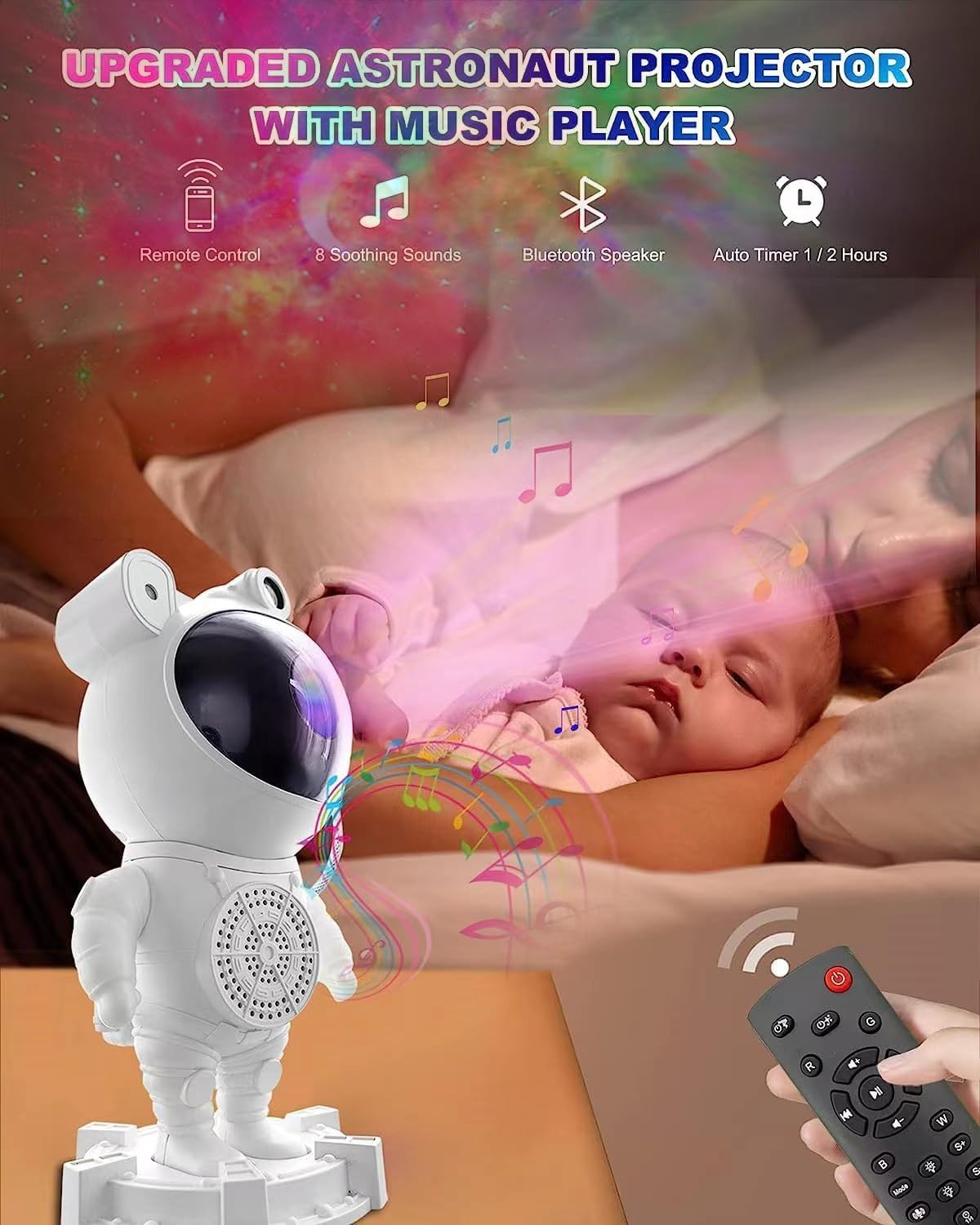Astronaut Galaxy Star Projector Starry Night Light, Astronaut Light Projector with Nebula,Timer and Remote Control, Bedroom and Ceiling Projector, Gifts for Children and Adults