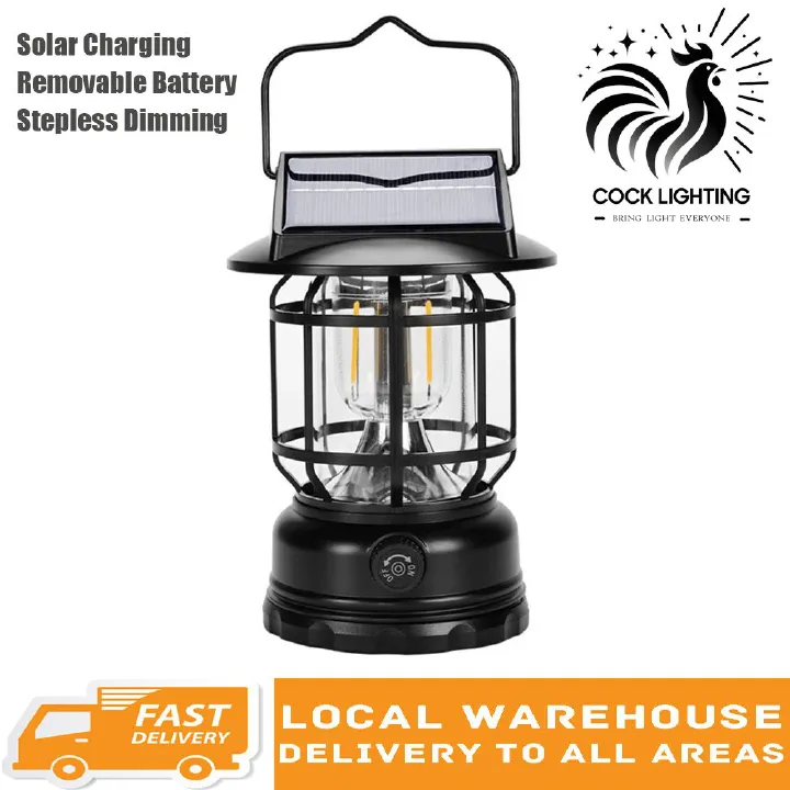 USB Recharge LED Light Retro Lamp Portable Camping Indoor Emergency Lighting Outdoor Waterproof Lighting Garden Street Path Lawn Lamp