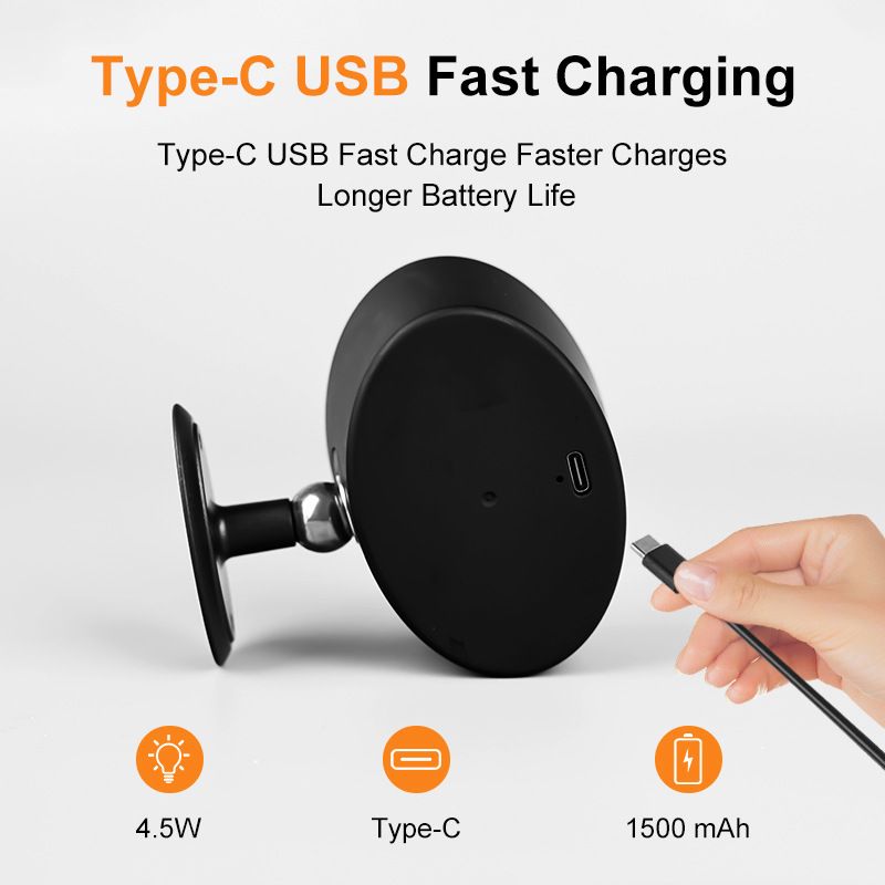 USB Rechargeable Memory Function Indoor Wall Lamp Magnetic Three-Color Cabinet Lamp Bedside Lamp Portable Touch Light Magnetic Wall Lamp