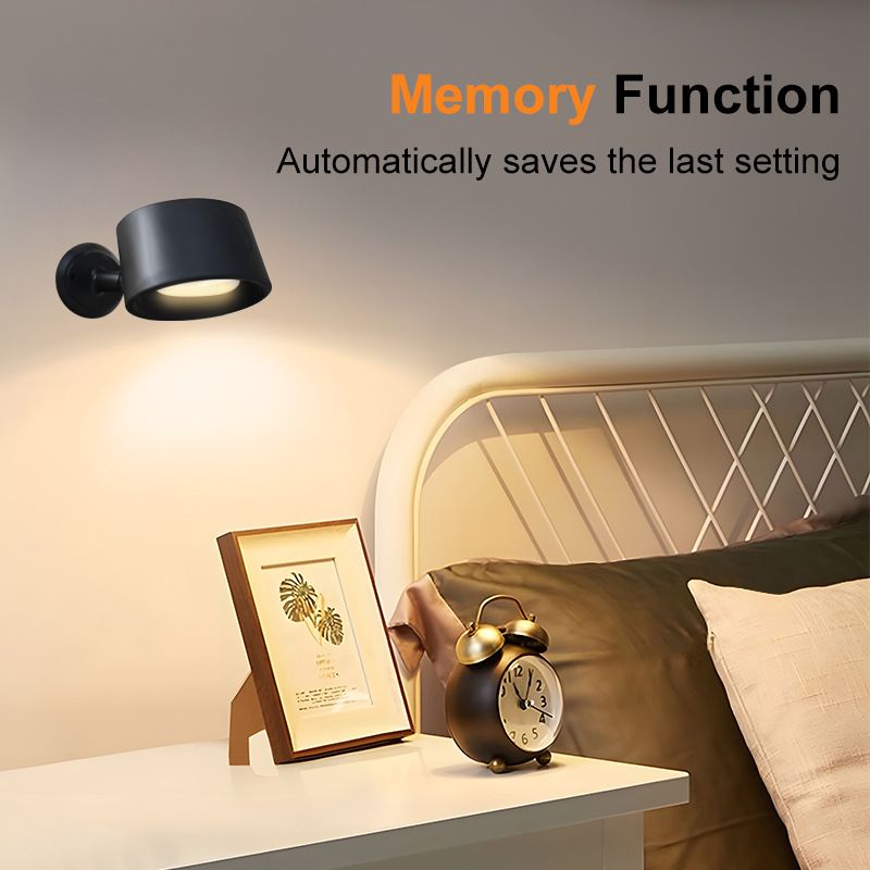 USB Rechargeable Memory Function Indoor Wall Lamp Magnetic Three-Color Cabinet Lamp Bedside Lamp Portable Touch Light Magnetic Wall Lamp
