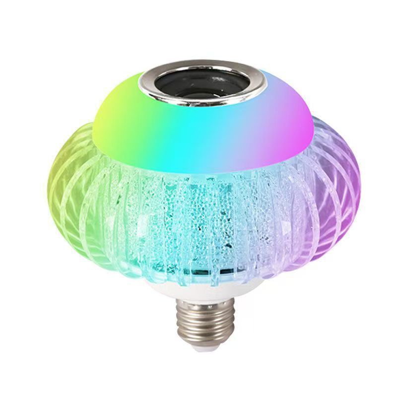 E27 Bluetooth Music Light Bulb RGB Colorful Color Change Remote Control Atmosphere Bulbs with Speaker Intelligent LED Bulb