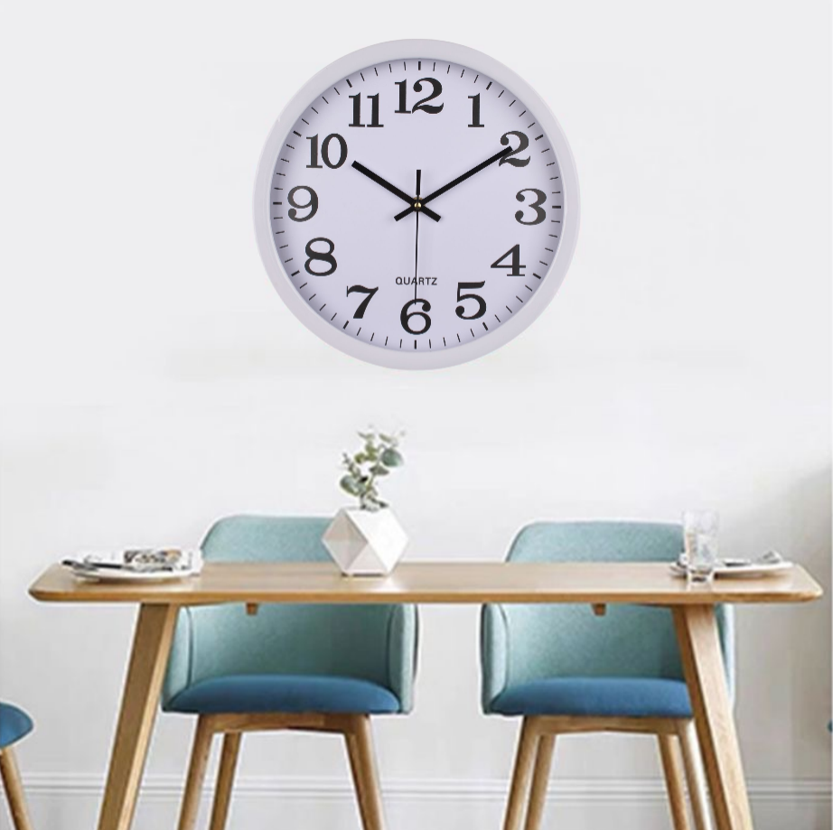 Living Room Bedroom Kitchen Decor Home Clocks Wall Clocks 8inch Silent Non Ticking Quartz Battery Operated Round Clock Easy to Read for Office Classroom School Home