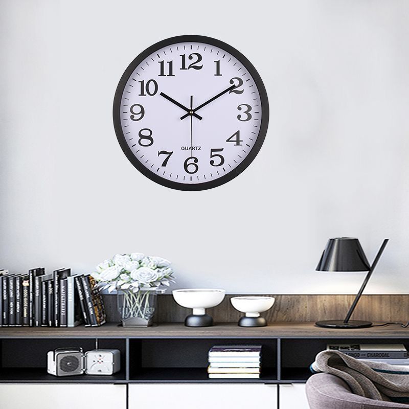Living Room Bedroom Kitchen Decor Home Clocks Wall Clocks 8inch Silent Non Ticking Quartz Battery Operated Round Clock Easy to Read for Office Classroom School Home
