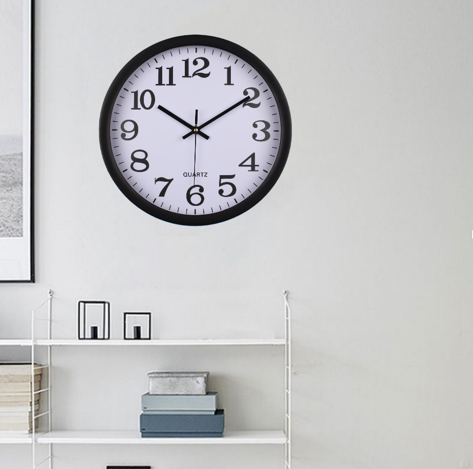Living Room Bedroom Kitchen Decor Home Clocks Wall Clocks 8inch Silent Non Ticking Quartz Battery Operated Round Clock Easy to Read for Office Classroom School Home