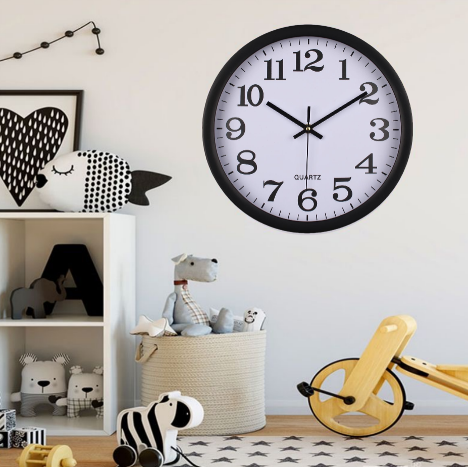 Living Room Bedroom Kitchen Decor Home Clocks Wall Clocks 8inch Silent Non Ticking Quartz Battery Operated Round Clock Easy to Read for Office Classroom School Home