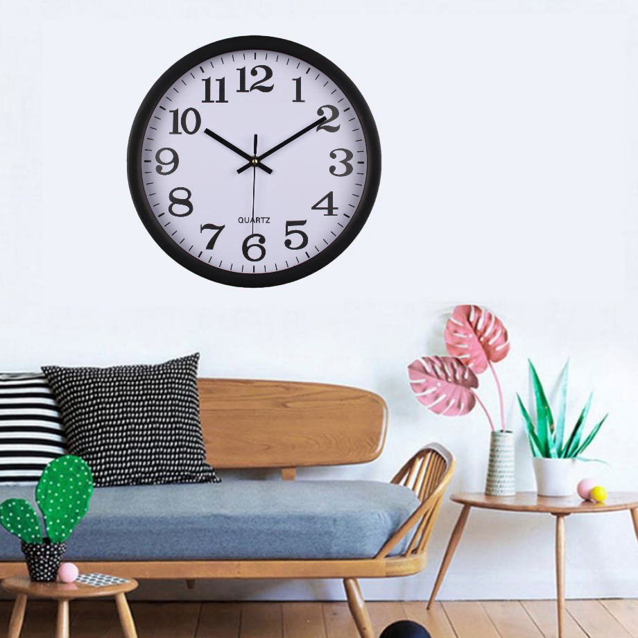 Living Room Bedroom Kitchen Decor Home Clocks Wall Clocks 8inch Silent Non Ticking Quartz Battery Operated Round Clock Easy to Read for Office Classroom School Home