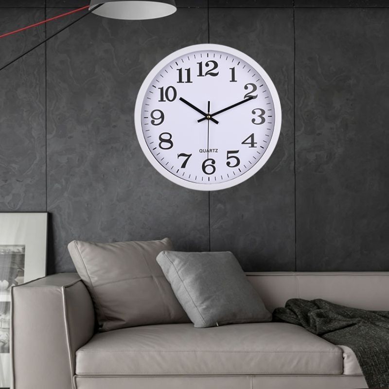 Living Room Bedroom Kitchen Decor Home Clocks Wall Clocks 8inch Silent Non Ticking Quartz Battery Operated Round Clock Easy to Read for Office Classroom School Home