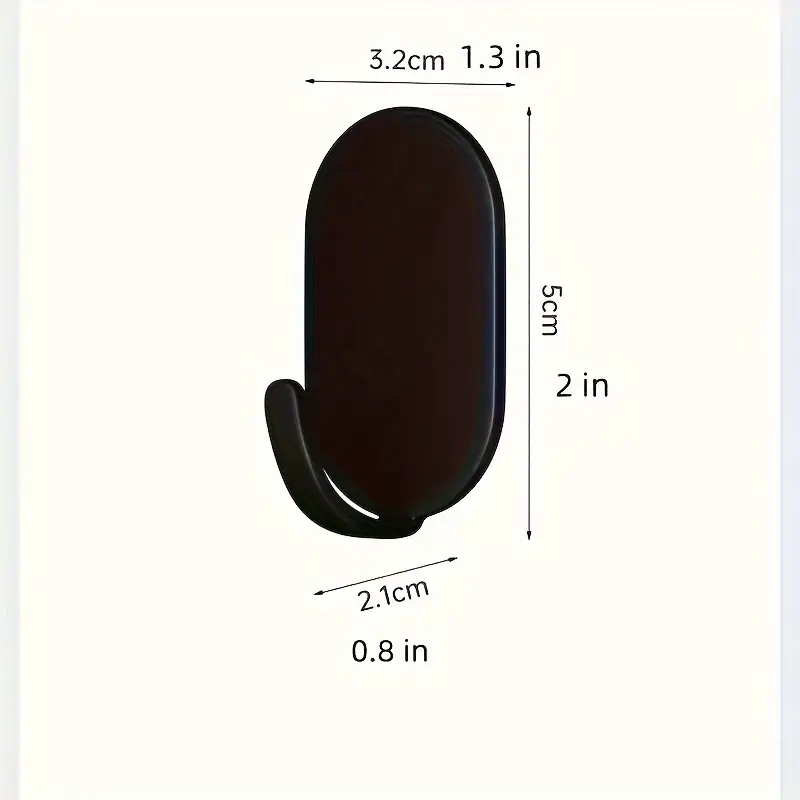 5pc Plastic Self-Adhesive Wall Hooks Water-Resistant Easy To Install Perfect For Hanging Keys Towels Bags and More In Bathrooms Showers Outdoor Kitchens Doors And Household