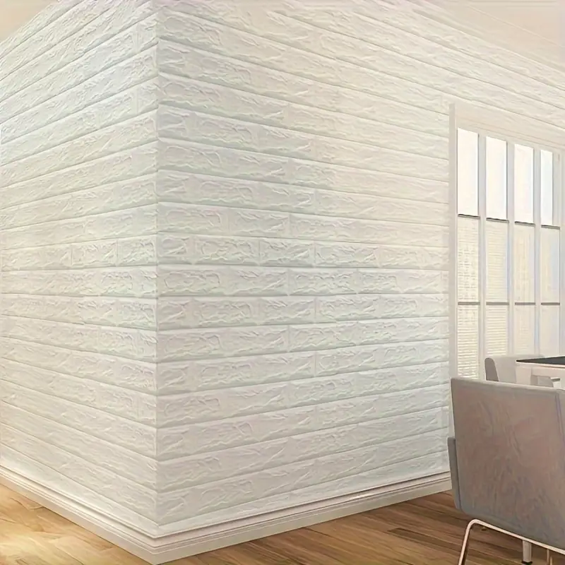 20Pcs 3D Wall Panel Living Room Brick Stickers Bedroom Kids Room Brick Papers Home Wall Decor Self Adhesive Foam Wallpaper DIY
