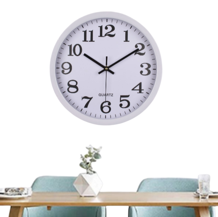 Living Room Bedroom Kitchen Decor Home Clocks Wall Clocks 8inch Silent Non Ticking Quartz Battery Operated Round Clock Easy to Read for Office Classroom School Home