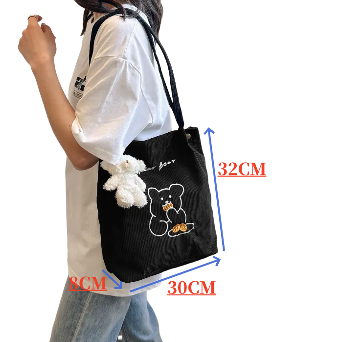 New Arrivals Women'S Bag Tote Bags Large Capacity Art Simple Personality All-In-One Shoulder Bag  Handbags Corduroy Canvas Storage Bag