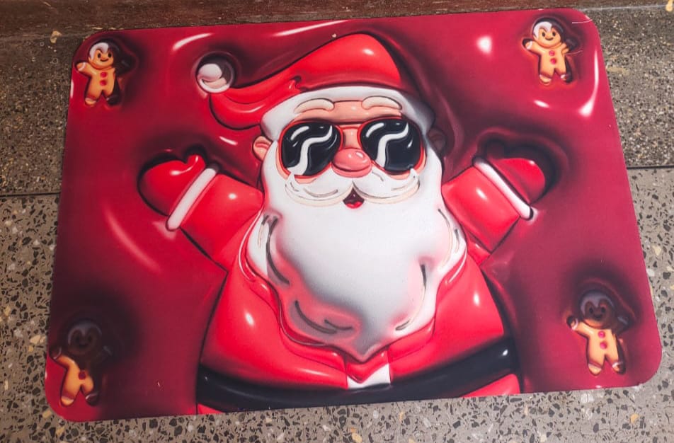 ✅Xmass themmed Bathroom mats rubber bottom,  Non-Slip Shower Mats with Suction Cups and Drain Holes, Bathroom Bathtub Mats Machine Washable (Clear)
