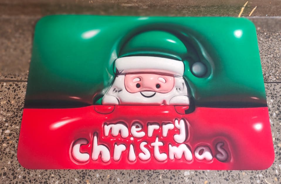 ✅Xmass themmed Bathroom mats rubber bottom,  Non-Slip Shower Mats with Suction Cups and Drain Holes, Bathroom Bathtub Mats Machine Washable (Clear)