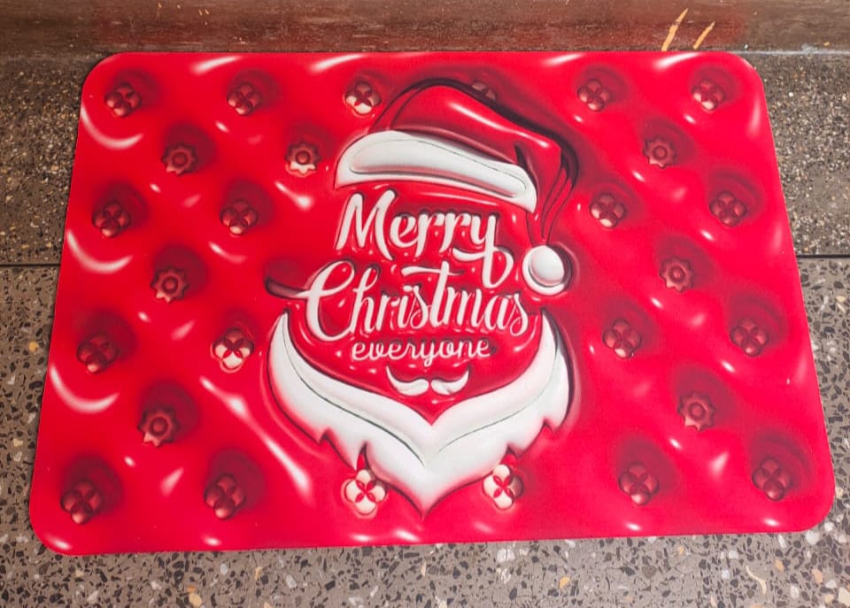 ✅Xmass themmed Bathroom mats rubber bottom,  Non-Slip Shower Mats with Suction Cups and Drain Holes, Bathroom Bathtub Mats Machine Washable (Clear)