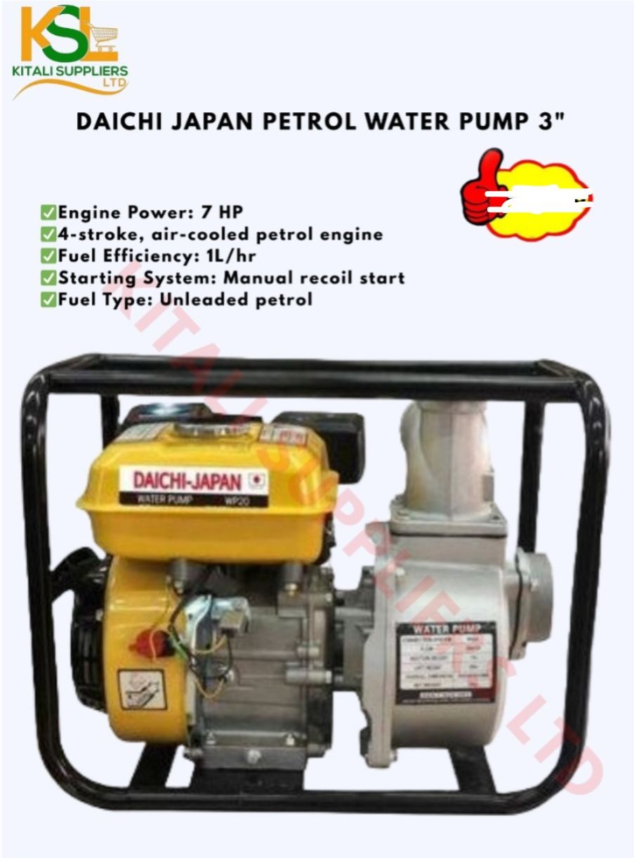 Diachi japan petrol water  pump 3",Diachi Japan 3" Petrol Water Pump – High Performance Water Transfer Pump