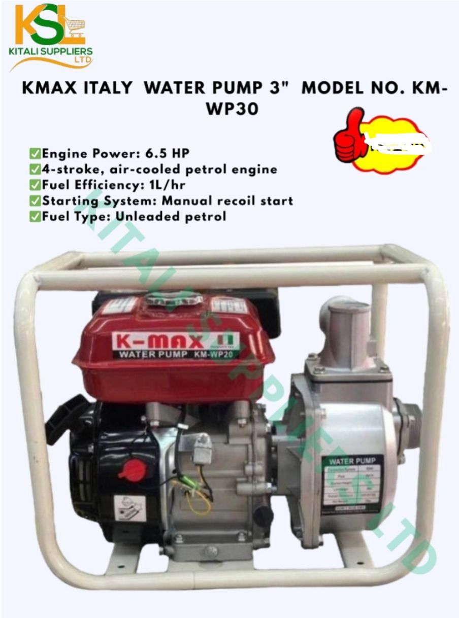 KMAX Italy 3" water pump WP30, KMAX Italy 3" Petrol Water Pump WP30 – High-Performance Water Transfer Solution