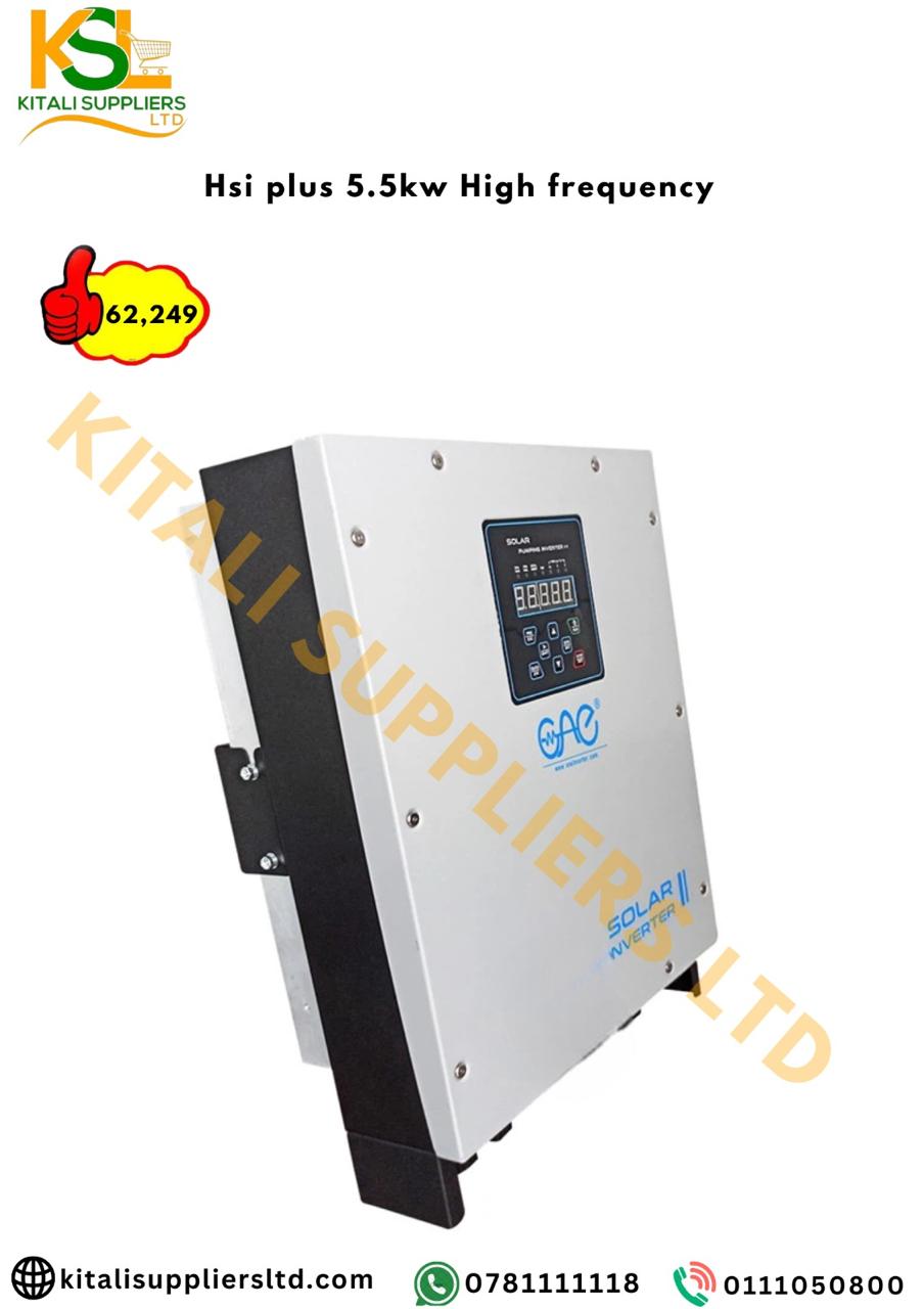 5.5kVA Hybrid Solar Inverter – Pure Sine Wave, MPPT, 48V, Solar + Battery + Grid Support