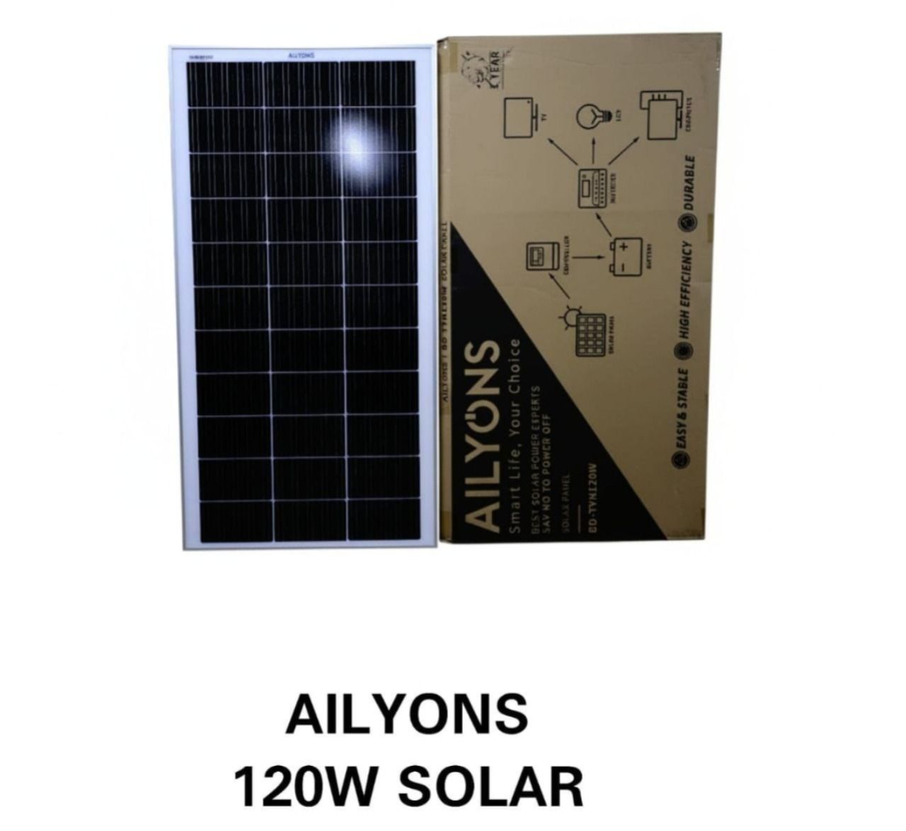 120W Monocrystalline Solar Panel – High Efficiency, All-Weather, Durable & Fast Charging
